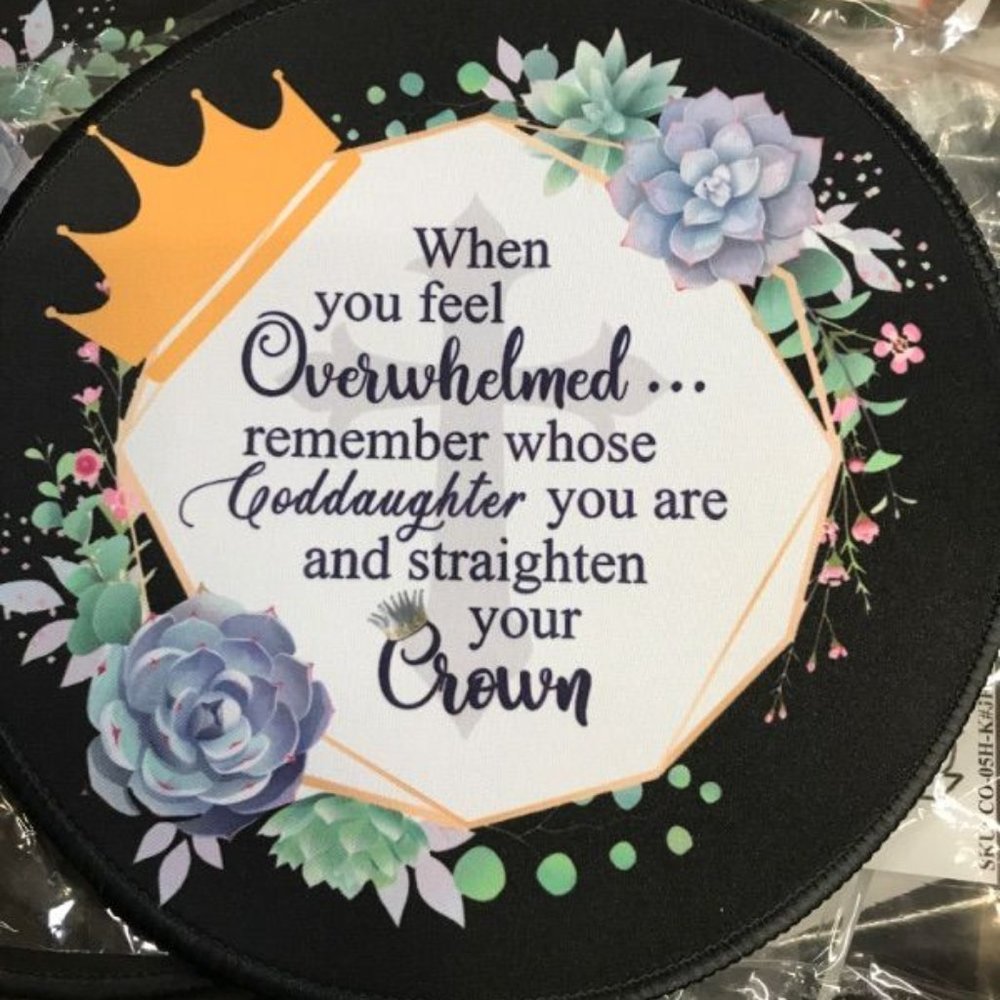 Motivational Quote Mousepad - Black